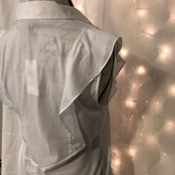 2[7ForAllMankind] NWT! Cotton ruffled button down - Picture 5 of 7